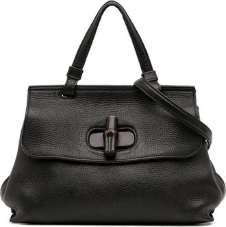 Gucci Pre-owned Handbags, female, Black, Size: ONE SIZE Pre-owned Leather Handbag