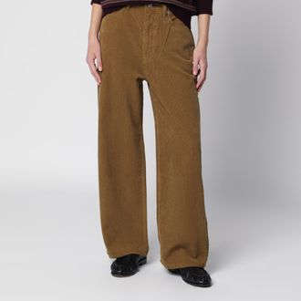 Dunst Wide-leg olive green corduroy jeans