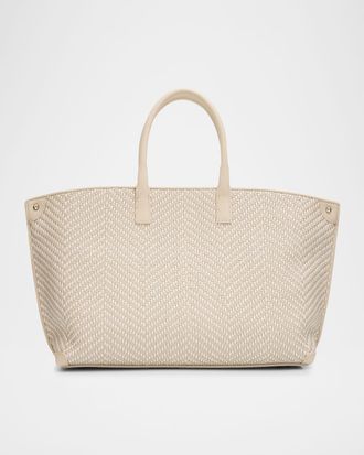Akris Ai Small Braided Leather Top-Handle Bag