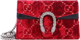 Gucci Borsa a tracolla Dionysus GG super mini in velluto - Rosso