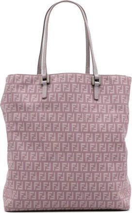 Fendi Pre-owned Printed Tote Bag - Dames - Vintage Shopper - Paars - ONE Size - Vintage