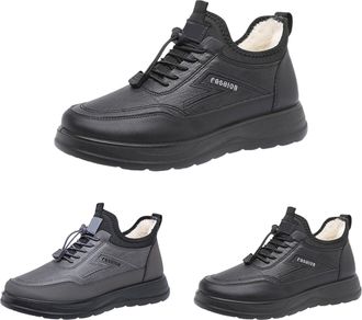 Generic Winter Snow Boots For Men, Thermal Waterproof Boots Mens Slip On Outdoor Warm Ankle Boots Lightweight Fuzzy Winter Shoes Wide Fit Thick Shoe Anti Slip