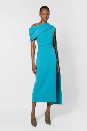 Roksanda Ilincic Maite Form-Fitting Dress In Jewel Blue