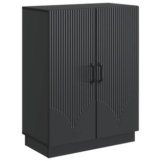 vidaXL Aparador Negro 66 X 34,5 X 87 Cm Madera De Ingenier&iacute;a Vidaxl
