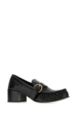 Miu Miu Calf Leather with Fur Trim Loafer - Black