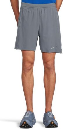 Brooks Journey 7 2-in-1 Short Mens Shorts Storm : 2XL 7, Polyester/Spandex