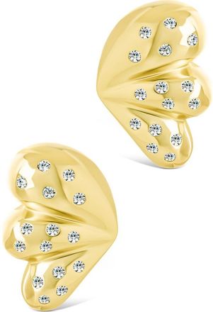 Sterling Forever Twyla Cubic Zirconia Winged Stud Earring in Gold at Nordstrom Rack
