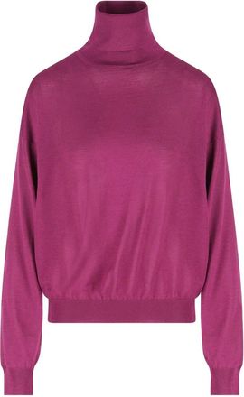 Saint Laurent Maglione A Collo Alto In Lana-Donna