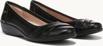 Life Stride Womens LifeStride I-Loyal Ballet Flats Black Memory Foam Wedge Heel lion936