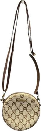 Gucci Pre-owned Cross Body Bags, male, Beige, Size: ONE SIZE Pre-owned GG Canvas Shoulder Bag 90700