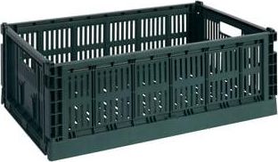 HAY Basket Colour Crate - Green - Recycled polypropylene - Designer Hay Studio