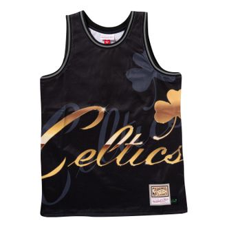 Mitchell & Ness x NBA Boston Celtics Big Face 4.0 Tank Black Gold TMTK1258-BCEYYPPPBLCK