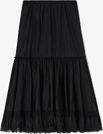 Ganni Skirt in Black Nylon - Size 10/12