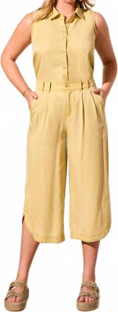 Tribal Flowy Pleated Tulip-Hem Pants In Starfruit