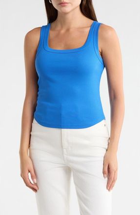 Madewell Brightside Luma Tank in Retro Blue at Nordstrom Rack, Size X-Large