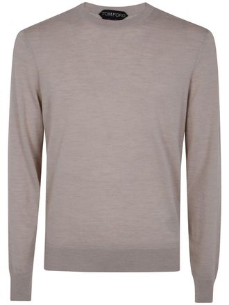 Tom Ford Wollen trui met ronde hals - Beige