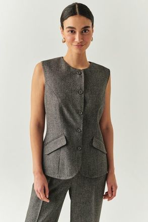 Exquise Royal Sleeveless Vest in Grey at Nordstrom, Size Xx-Large