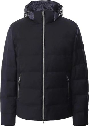 Montecore Marineblauwe Donsjas met Afneembare Capuchon - Heren - Winterjassen - Blauw - XL - Polyester - Jassen