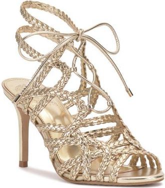 Vince Camuto Tilly Ankle Wrap Sandal in Egyptian Gold at Nordstrom, Size 5.5