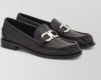 Ferragamo leather maryan soft loafers