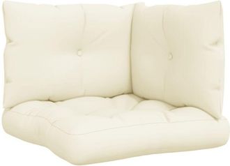 vidaXL Cojines Para Sof&aacute; De Palets 3 Unidades Tela Crema Vidaxl