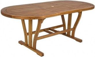 BIZZOTTO Bizzotto - Mesa De Exterior Extensible Ovalada De Madera De Acacia 150 - 200x90x H74 Cm