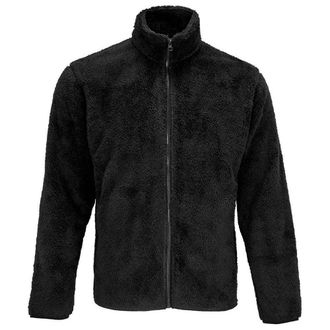 SOLS Vink Fluffy Jacket voor volwassenen (Zwart)