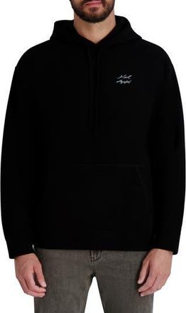 Karl Lagerfeld Textured Pullover Hoodie in Black at Nordstrom Rack, Size Small