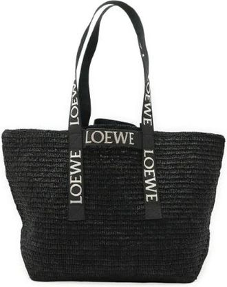 Loewe Pre-owned Raffia shoulder-bags - Dames - Vintage Shopper - Zwart - ONE Size - Vintage