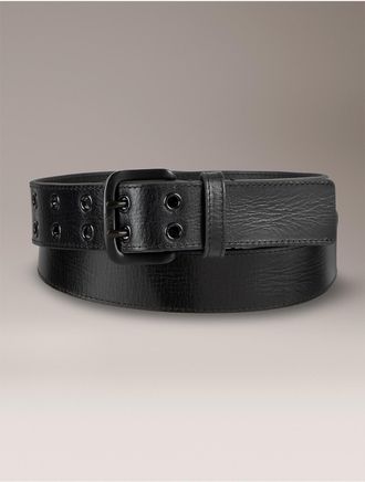 Calvin Klein Mens Harness Two Prong Belt - Black - XL