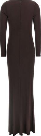 Elisabetta Franchi Draped Cr&ecirc;pe Jersey Dress - Brown