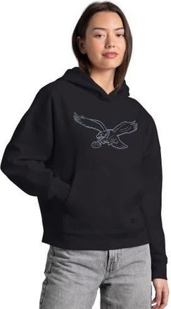 Starter Womens Starter Black Philadelphia Eagles Rhinestone Relaxed Hoodie at Nordstrom, Size Xx-Large