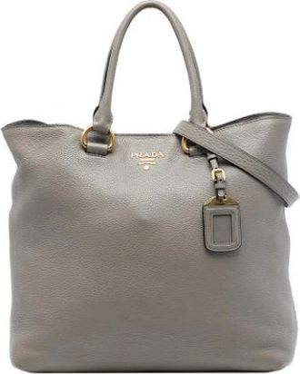 Prada Pre-owned Tote Bags, female, Gray, Size: ONE SIZE Pre-owned Vintage Tote Bag