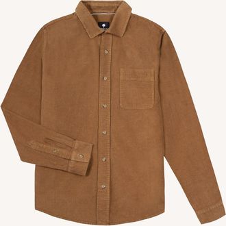 Chemise Homme En Velours Côtelé Riverso - Coupe Droite, Manches Longues, Uni Noir/beige/vert - Tailles S à 5XL