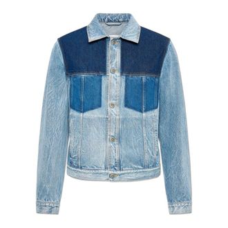 Maison Margiela Denim Jackets, male, Blue, Size: M Vintage-effect Denim Jacket