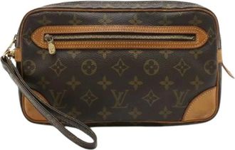 Louis Vuitton Pre-owned Clutches, male, Brown, Size: ONE SIZE Pre-owned Marly Dragonne Monogram Clutch Bag