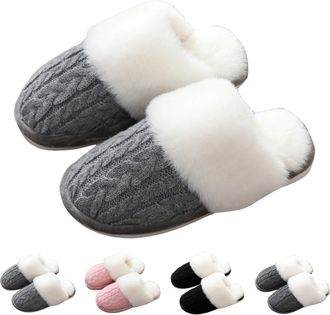Generic Slippers Women Men Ladies Fluffy With Memory Foam Warm Fuzzy Soft Winter House Outdoor Indoor Slip on Comfy Cosy Shoes