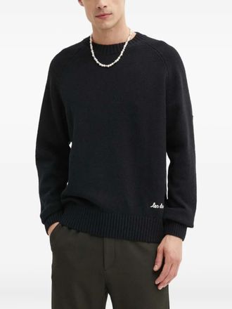 Les Deux Brad raglan-sleeve crew-neck sweater - men - Cotton/Polyester - S - Black