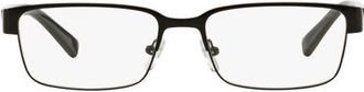 A|X Armani Exchange 56mm Rectangular Optical Glasses in Black at Nordstrom