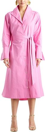 Natori Tech Taffeta Tunnel Belted Trapeze Dress