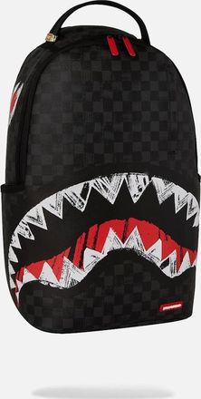 Sprayground Scribble Shark Check Backpack - Grey/Black - Size: O/S