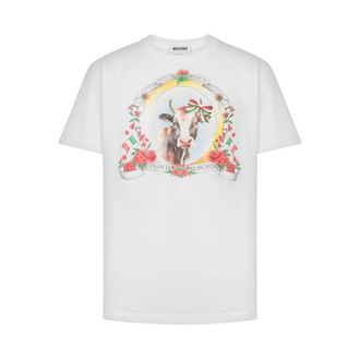 Moschino T Shirt Bianco-Uomo