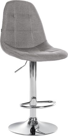 Clp Clp - Taburete De Bar Elmore De Tela Gris Metal Cromado