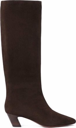 Loeffler Randall Womens Randall Marley Kicked Heel Tall Boot In Brown Suede