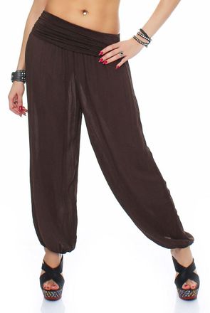 Malito more than fashion Malito Bloomers Aladin Harem Pants Boyfriend Pants Baggy Yoga 1482 Women One Size (Dark Brown)