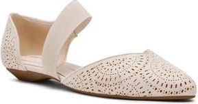 Anne Klein Orsolo Mary Jane Flat in Platinum Dusty Microsuede at Nordstrom Rack, Size 8.5