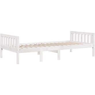 vidaXL Vidaxl - Cama Para Ni&ntilde;os Sin Colch&oacute;n Madera Maciza Pino Blanca 75x190 Cm