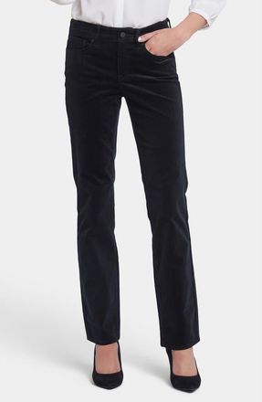 NYDJ Marilyn Straight Leg Corduroy Pants in Black at Nordstrom Rack, Size 6
