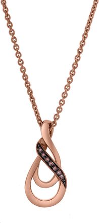 LuvMyJewelry Sorelle Sterling Silver 0.03 Ct Diamond Twist Pendant Necklace