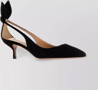 Aquazzura suede bow-tie pumps